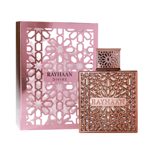 RAYHAAN DIVINE – Lichi, rosa y chocolate con un fondo elegante